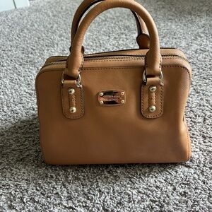 Micheal Kors Saffiano Acorn Small Satchel Leather Purse